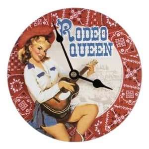 COWGIRL rodeo queen WALL CLOCK Western HOME decor  Kitchen 
