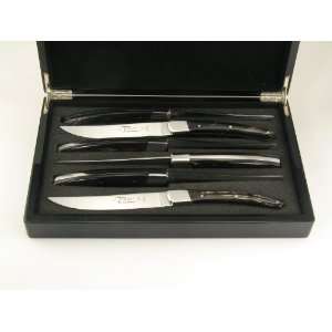  Le Thiers Black Horn Steak Knives in a Luxury Box Kitchen 