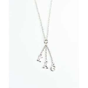  Kappa Alpha Theta Sorority Silver Dangle Necklace: Jewelry