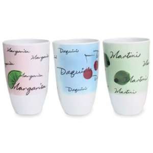  Danesco Cocktail Melamine Tumbler, Set of 3 Kitchen 