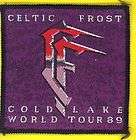 Celtic Frost tour 1989 uk sew on cloth patch COLD LAKE