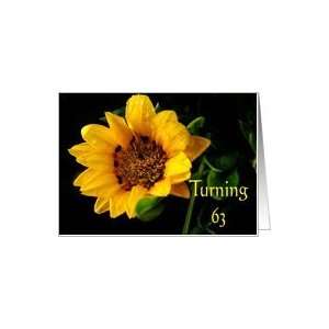  63rd Birthday, yellow Gazania Card Toys & Games