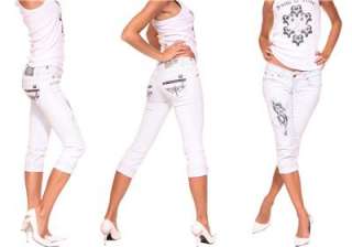 CRAZYAGE SEXY HIPSTER CAPRI JEANS UK # 6 to 14 # DRAGON GIRL  