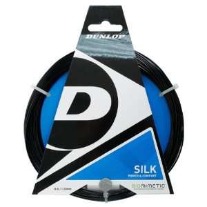  Dunlop Biomimetic Silk 16G Black Tennis String Sports 
