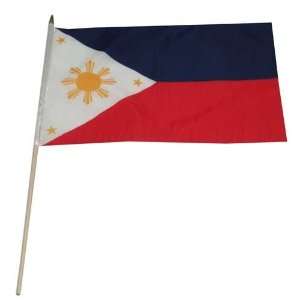  Philippines Flag 12X18 Inch Mounted E Poly With Fringe 