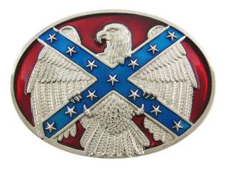 Confederate Flag CSA Eagle Belt Buckle Rebel Dixie  
