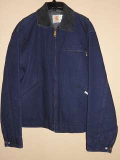 Vintage Mens Carhartt Navy Blue Lined Union Made Jacket Size: 44 