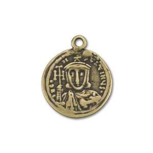   Antique Brass Plated Pewter Egyptian Coin Charm: Arts, Crafts & Sewing