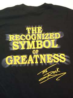The ROCK Gold Bull SYMBOL of GREATNESS T shirt NEW  