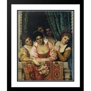  Blaas, Eugene de 20x23 Framed and Double Matted Ladies on 
