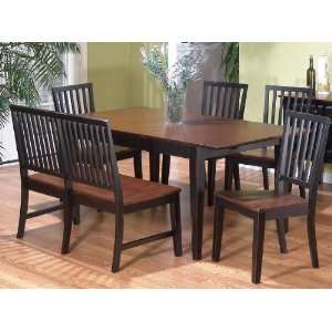    Antique Black and Brown 5 Pc. Dining Room Set