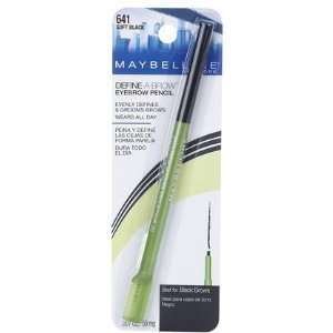    1 Maybelline Eyebrow Pencil Define a Brow Soft Black 641: Beauty