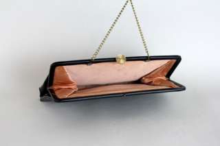 Vtg 50s/60s Patent Leather Con Clutch Purse Handbag Bag  