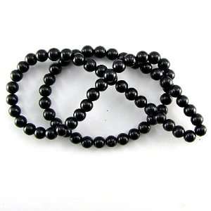  6mm black obsidian round beads 16 strand: Home & Kitchen