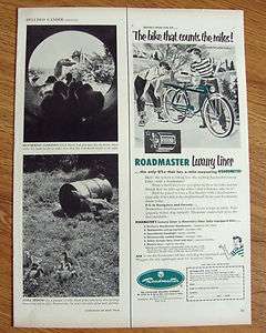 1953 Roadmaster Bicycle Ad Luxury Liner  