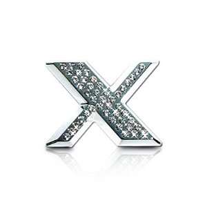  Crystal Letter X Chrome Car Emblem Automotive