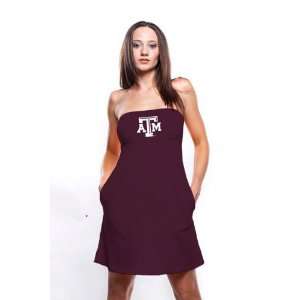   Aggies Womens Maroon Tube Dress with Pockets