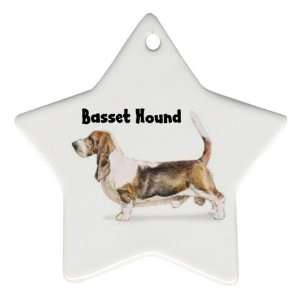 Basset Hound Ornament (Star) 