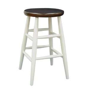  Caf counter stool White seat with Chestnut legs: Beauty