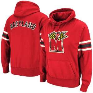 Maryland Terrapins Red Blindside Pullover Hoodie Sweatshirt (Small)