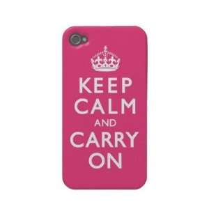  Hot Pink Keep Calm and Carry On Iphone 4 Covers Cell 