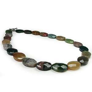  Faceted Cut Bloodstone Crystal Necklace 