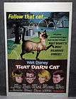 THAT DARN CAT poster HAYLEY MILLS/DOROTHY PROVINE original DISNEY 1965 