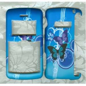  BLUE BUTTERFLY DOT FACEPLATE PHONE HARD COVER CASE LG ENV3 