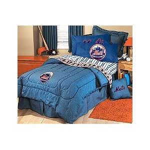  MLB New York Mets   BLUE DENIM BEDSKIRT   Queen Size: Home 