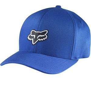  FOX LEGACY FLEXFIT HAT BLUE L/XL: Sports & Outdoors