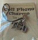 Texas Christian University TCU Pewter Cell Phone Charm Lariat