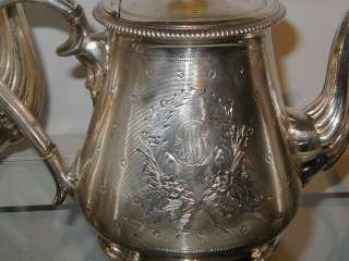 Antique Sheffield Silver Tea Set by James Dixon & Sons  