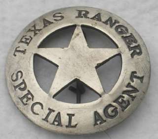 Texas Ranger Special Agent Police Badge Sheriff Marshal  