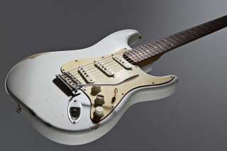   Worn 60s Stratocaster (Strat), Olympic White, Tex Mex Pickups  