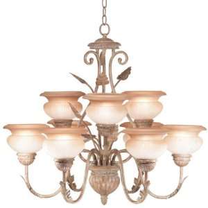  Terrace 9 Light Chandelier 28hx30d Nutmeg