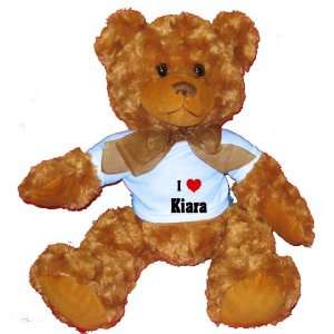   Love/Heart Kiara Plush Teddy Bear with BLUE T Shirt: Toys & Games