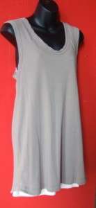 JAMES PERSE taupe/ivory cotton knit tank dress NWT 1=XS SMALL  