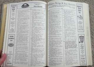 1967 vintage READING PA TELEPHONE DIRECTORY polk HC  