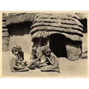  1930 Africa Shilluk Children Food Sudan Hugo Bernatzik 