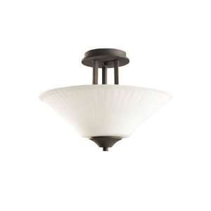 Kichler Semi Flush 42084OZ Parsons Semi Flush 2 Lt Incandescent Olde 