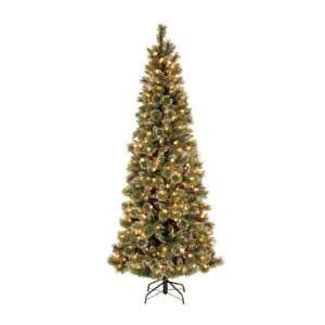   Tree Imports GB3 319 70 Glittery Bristle Slim Prelit Pine Tree 7
