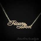   Jewelry Double Love Couples Name Necklace Anniversary Birthday Gift
