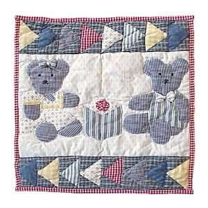   bedding Blue Teddy Bear Crib Toss Pillow 12x16 Home & Kitchen