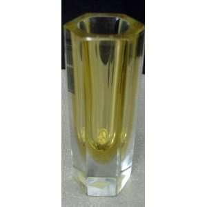  Bucella Cristalli Mura Small Crystal Vase Yellow 