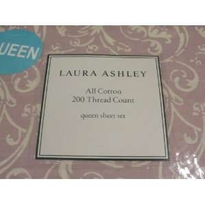  Laura Ashley Ashby Lilac Purple Queen Sheet Set: Home 