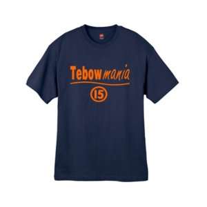  Mens Tebowmania Navy Blue T Shirt Size xxl: Sports 