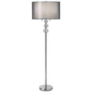  Dainolite Lighting DF590F PC BK Crystal 2 Light Floor 