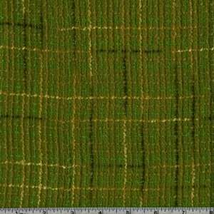  45 Wide Boucle Suiting Green/Khaki Fabric By The Yard 