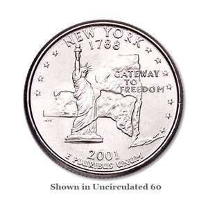  Uncirculated 2001 D New York State Quarter Everything 