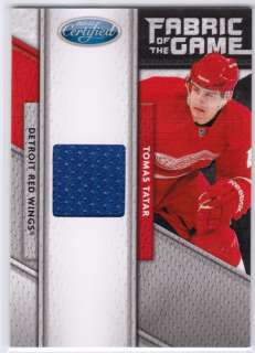   12 Panini Certified Fabric of the Game Tomas Tatar Jersey #/399  